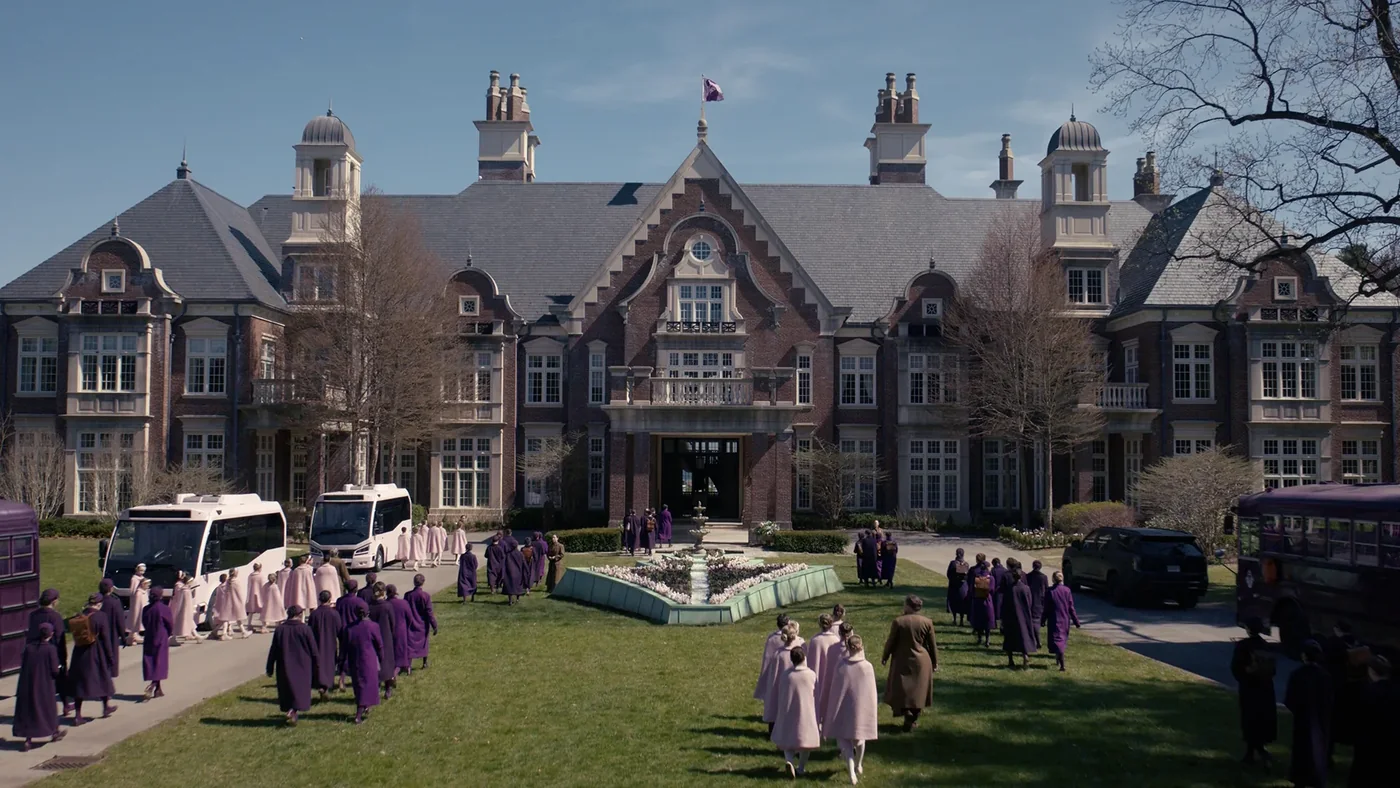 Official still of a country house in The Testaments